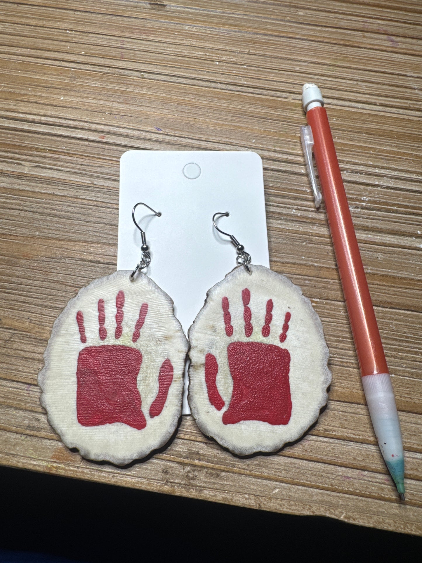 Large Moose MMIW Antler Earrings