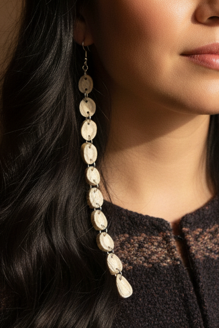 8 inch Antler Chain Earrings
