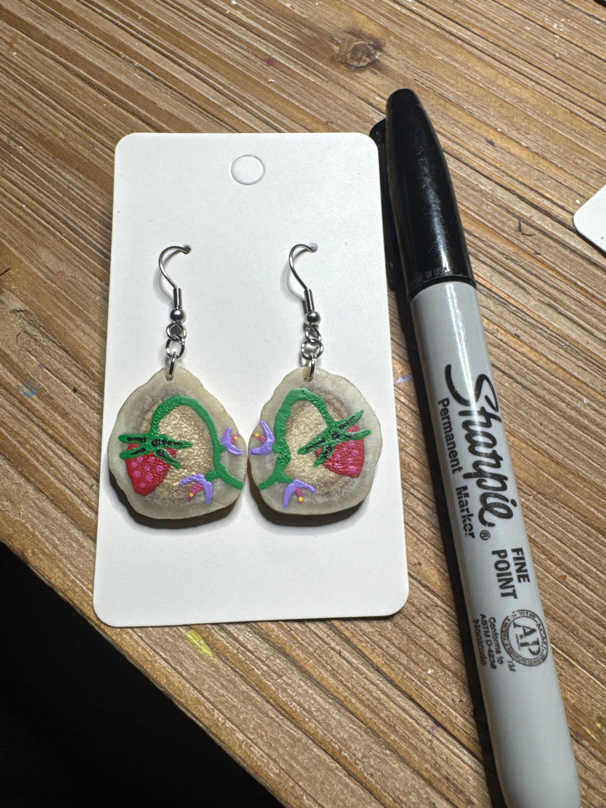 Mule Deer Heart Berry Earrings