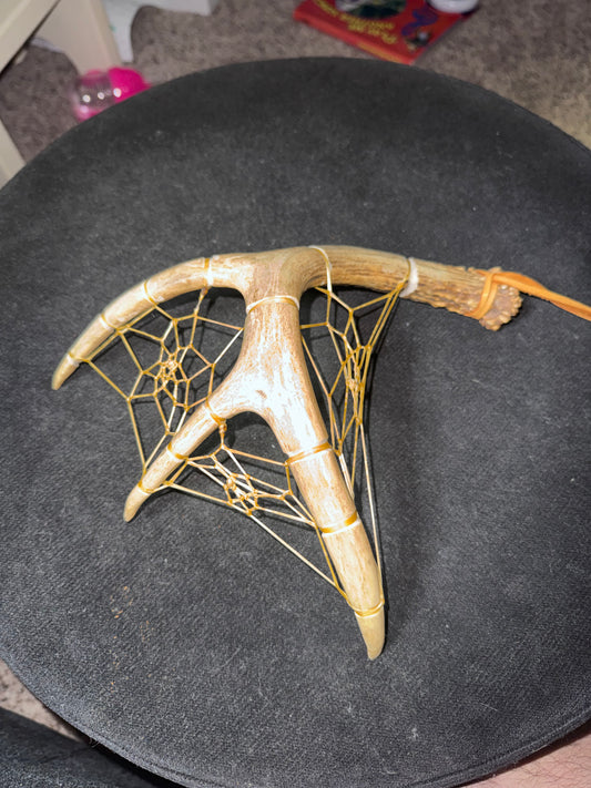 Antler dream catcher natural