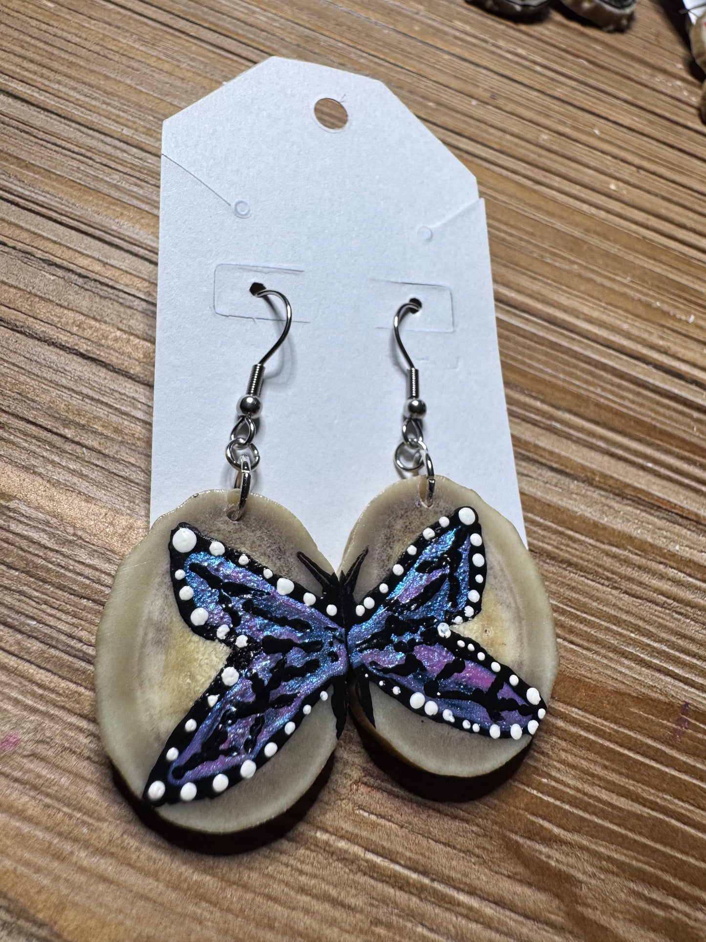 Pearl Butterly Antler Earring