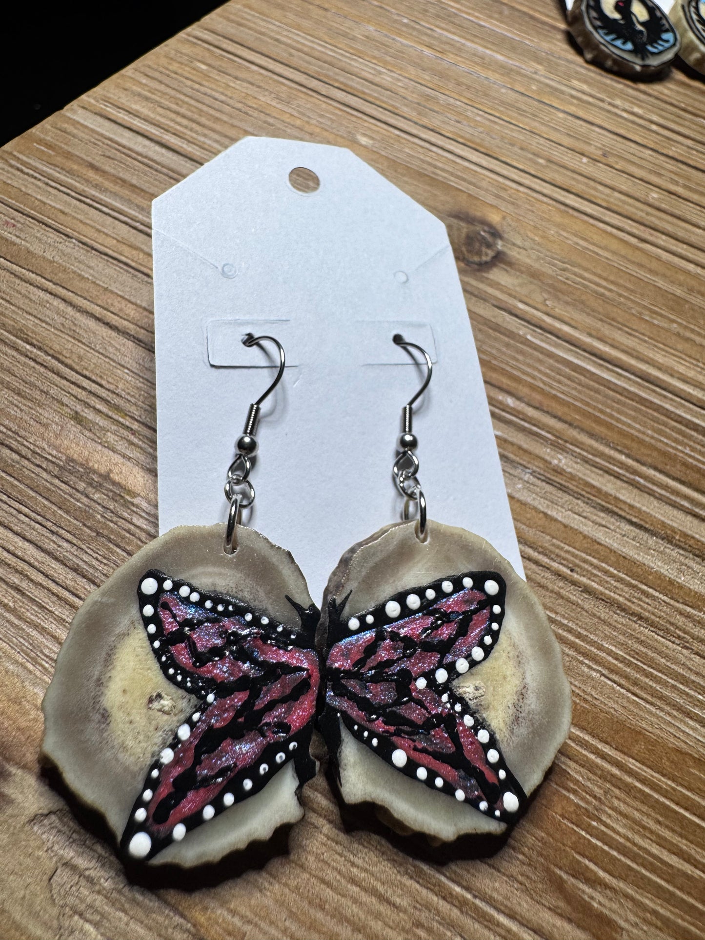Monarch Antler Earring