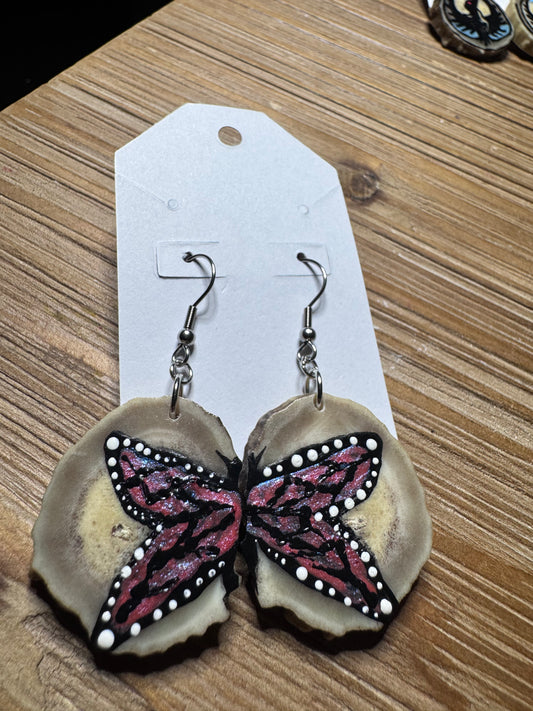 Monarch Antler Earring