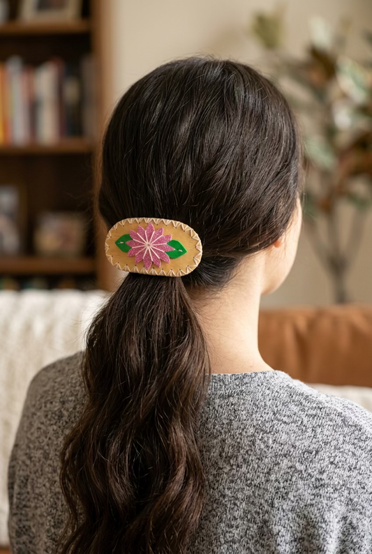 Floral Birch Barrette